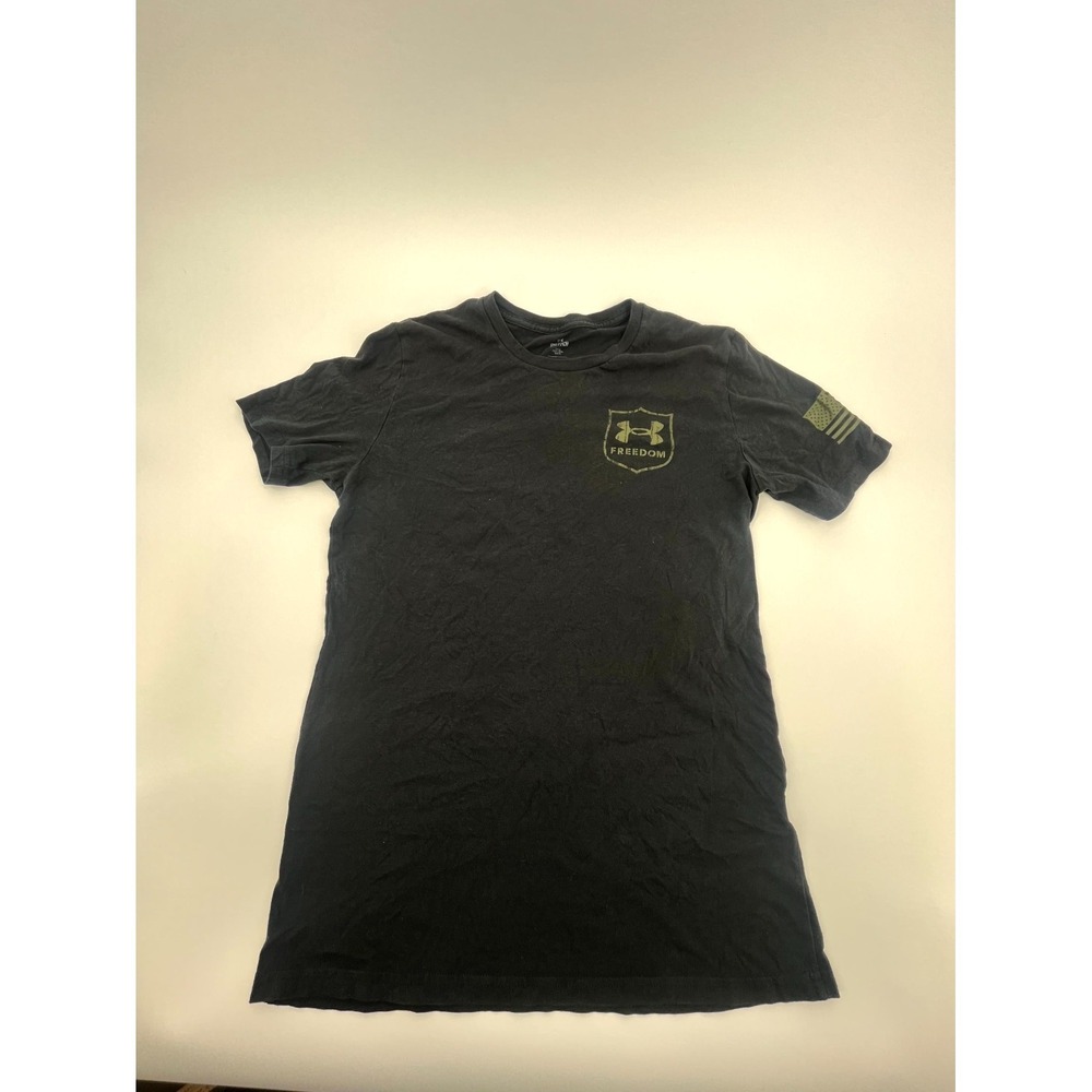 Under Armour Freedom Tactical Snake T Shirt Mens Small Black Graphic Loose Fit